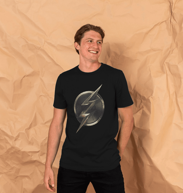 parka london The Flash Logo Black T-Shirt