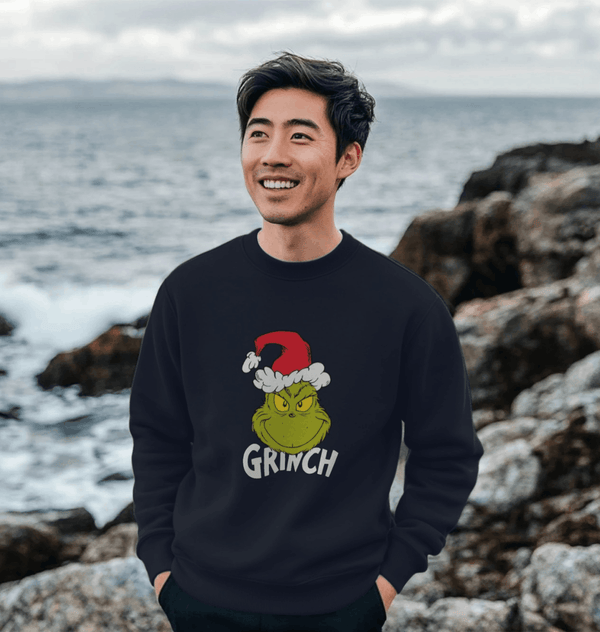parka london The Grinch Santa Navy Sweatshirt