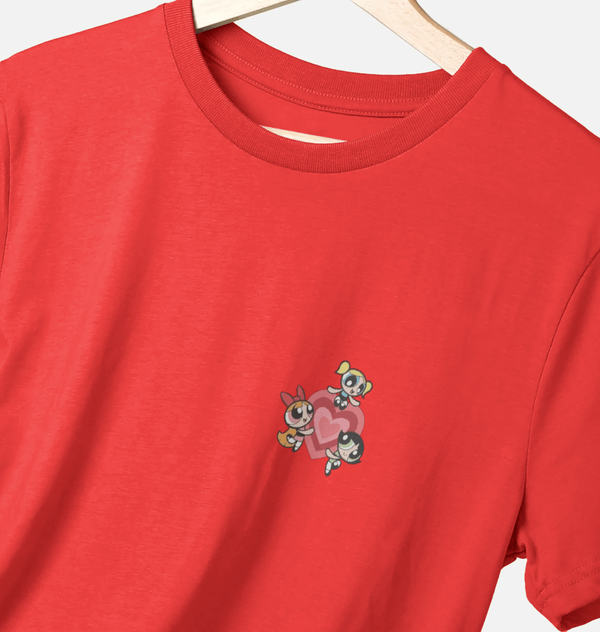 parka london The Powerpuff Girls Chest Red T-Shirt
