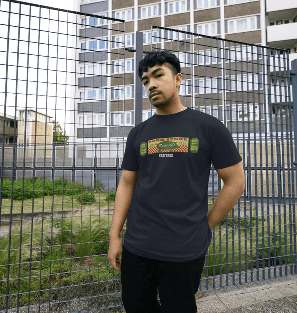 parka london The Sopranos 'Satriales' Navy T-Shirt
