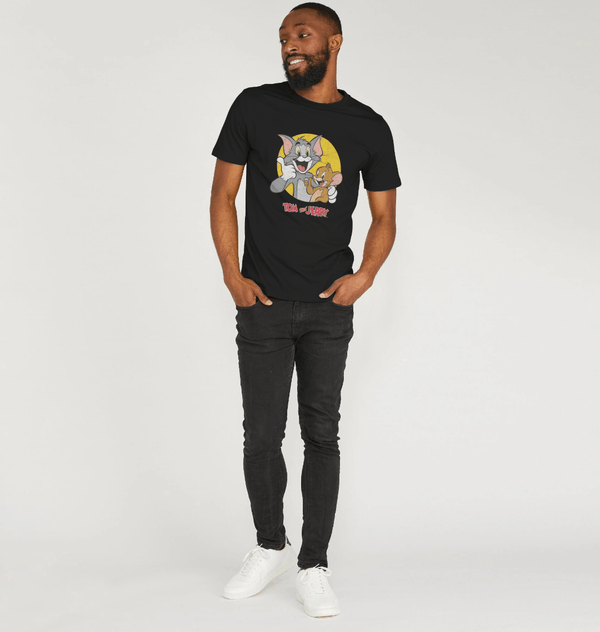 parka london Tom and Jerry 'Thumbs Up' Black T-Shirt