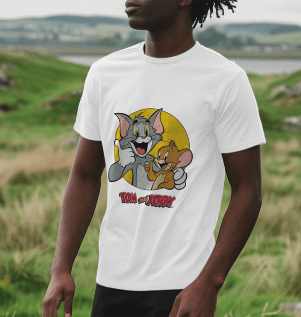 parka london Tom and Jerry 'Thumbs Up' White T-Shirt
