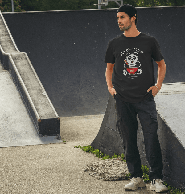 parka london TORC Happy Panda Black Unisex T-Shirt