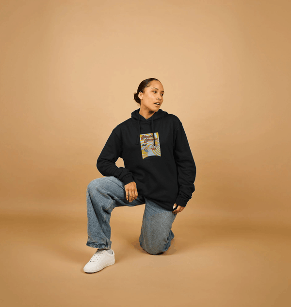 parka london Wonder Woman Flying Black Hoodie