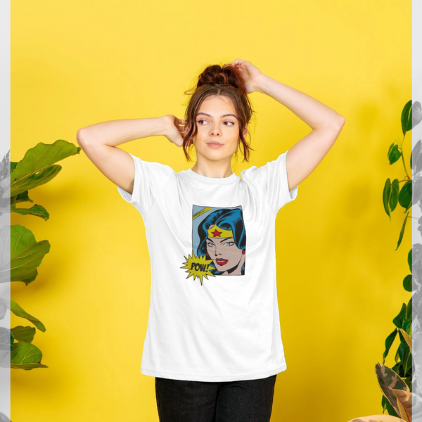 parka london Wonder Woman Pow White T-Shirt
