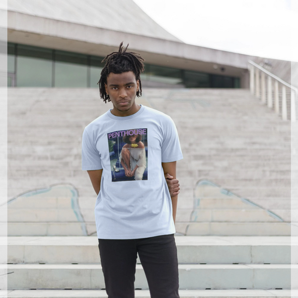 parka london Penthouse 1978 Cover Pale Blue T-shirt