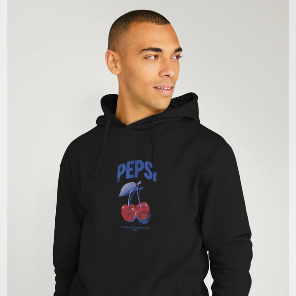 parka london Pepsi Vintage Wash Cherry Black Hoodie
