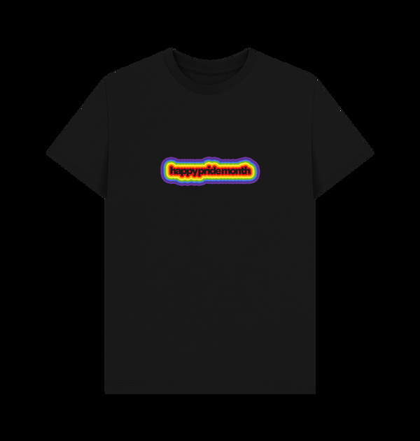 Parka London Pride Month Rainbow Outline Black T-Shirt