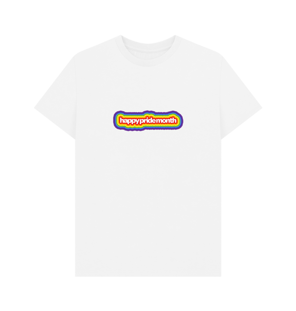Parka London Pride Month Rainbow Outline White T-Shirt