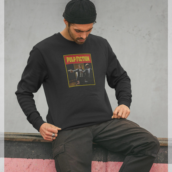 parka london Pulp Fiction Dance Portrait Black Sweatshirt