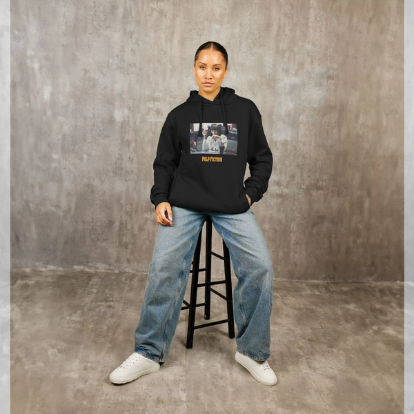 parka london Pulp Fiction Mia Wallace Graphic Black Hoodie