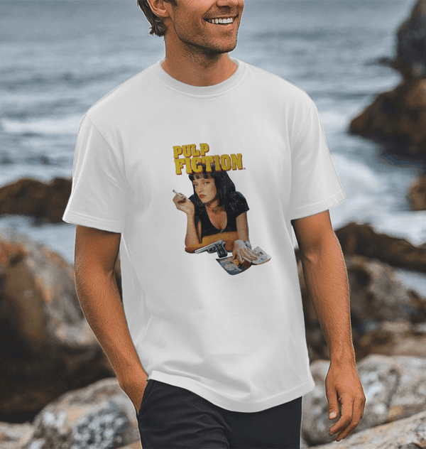 parka london Pulp Fiction Mia Wallace White T-Shirt