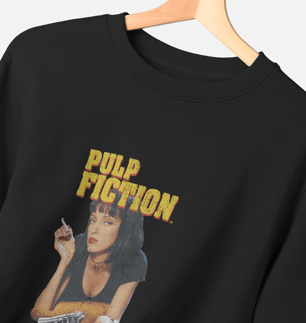 parka london Pulp Fiction Offical Mia Wallace Black Sweatshirt