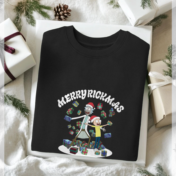 parka london Rick and Morty Christmas Black Sweatshirt