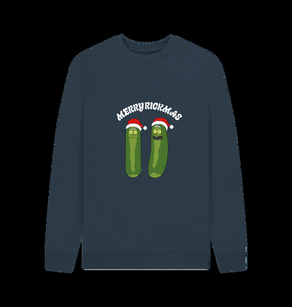 Parka London Rick And Morty 'Pickle Rick Christmas' Navy Sweatshirt