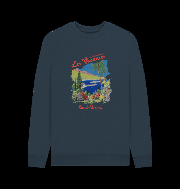 Parka London Saint Tropez Vacances Print Navy Blue Sweatshirt