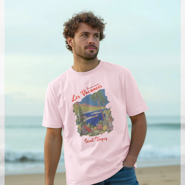 parka london Saint Tropez Vacances Print Pink T-Shirt