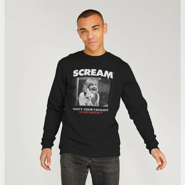 parka london Scream 'What's Your Favourite Scary Movie?' Black Sweatshirt