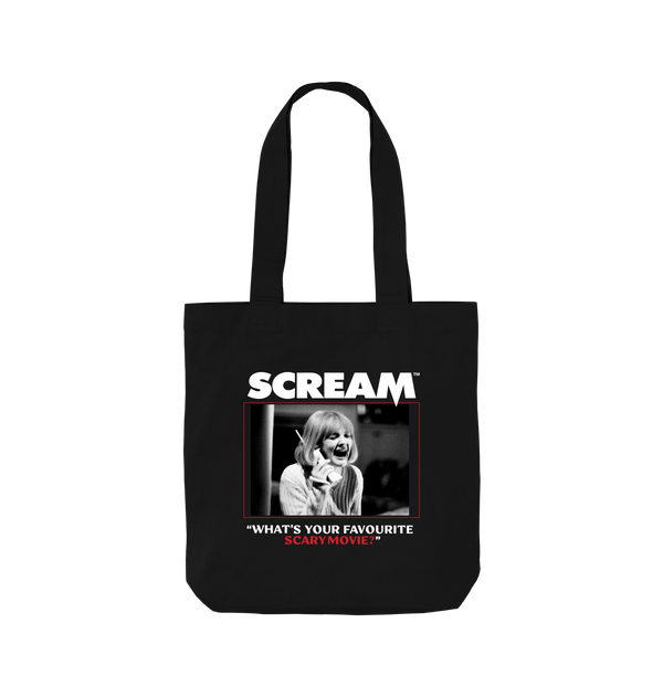 parka london Scream 'What's Your Favourite Scary Movie?' Black Tote Bag