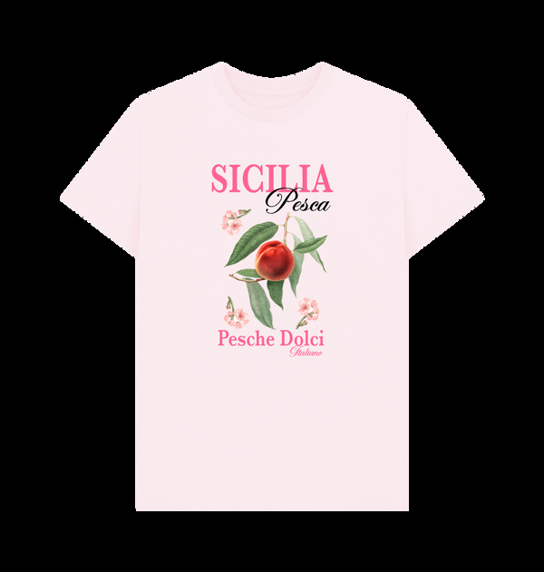 Parka London Sicilia Peach Fruity Print Pink T-Shirt