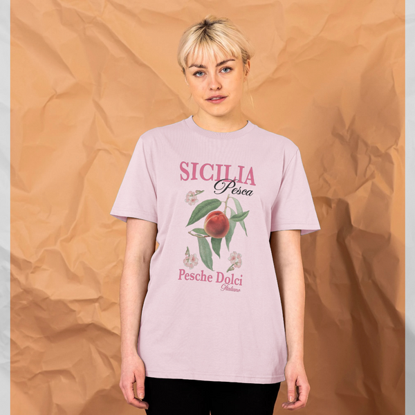 parka london Sicilia Peach Fruity Print Pink T-Shirt
