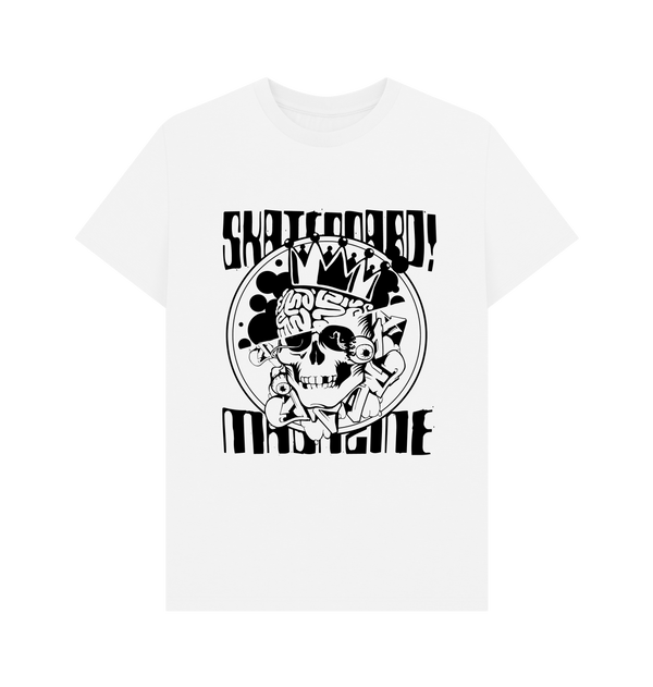 Parka London Skateboard Magazine Skull White T-Shirt