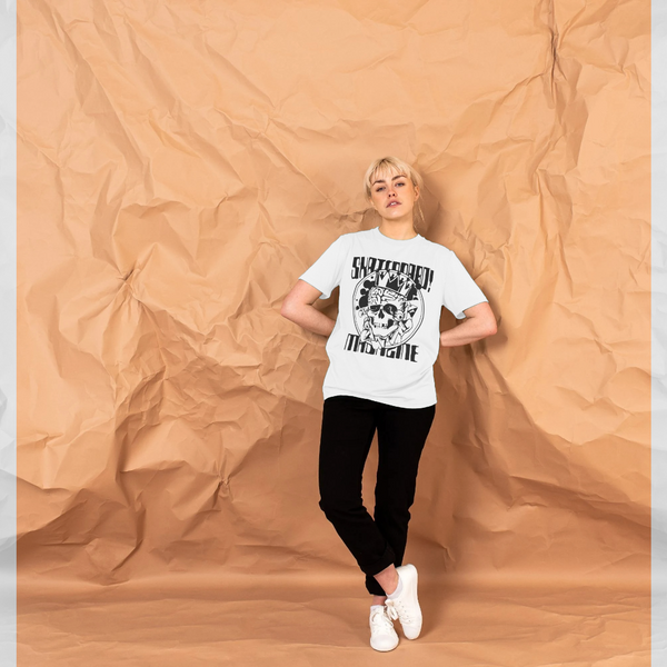 parka london Skateboard Magazine Skull White T-Shirt