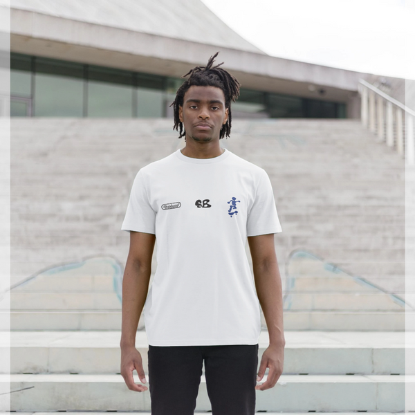 parka london Skateboard Magazine Stress Free White T-Shirt