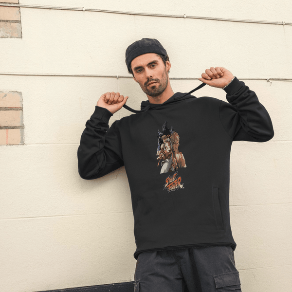 parka london Street Fighter Group Pose Black Hoodie