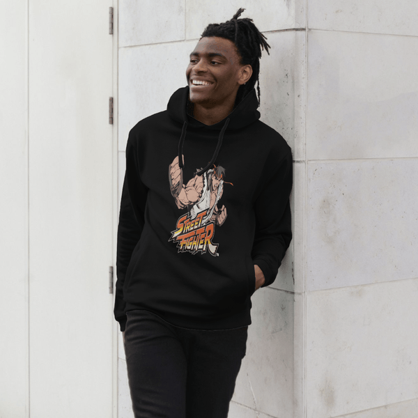 parka london Street Fighter Ryu Classic Black Hoodie
