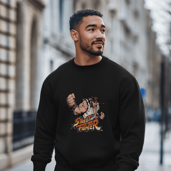 parka london Street Fighter Ryu Classic Black Sweatshirt