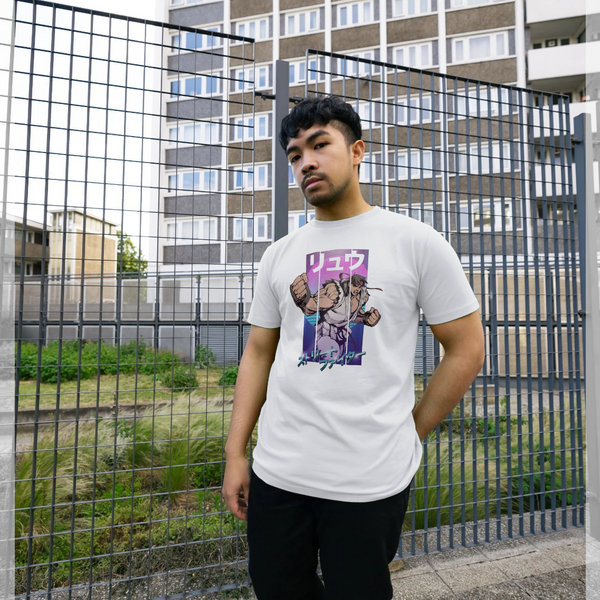 parka london Street Fighter Ryu Future 80s White T-Shirt
