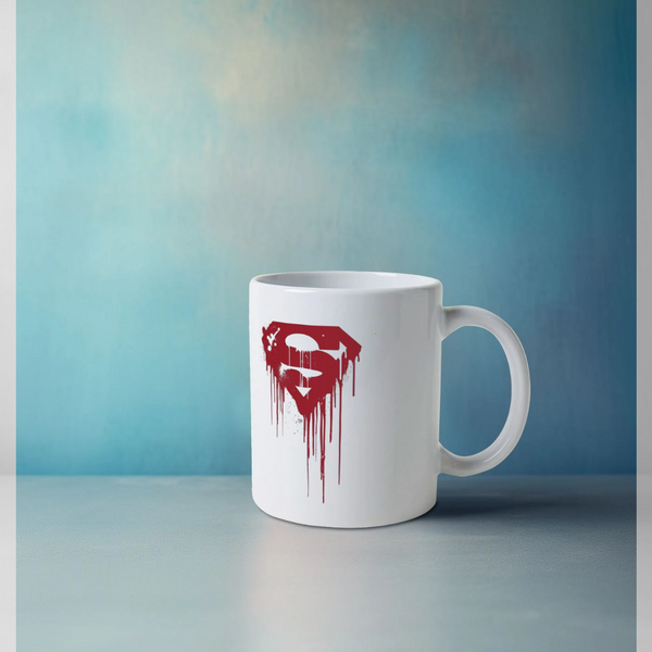 parka london Superman Official Drip Shield Graphic White Mug