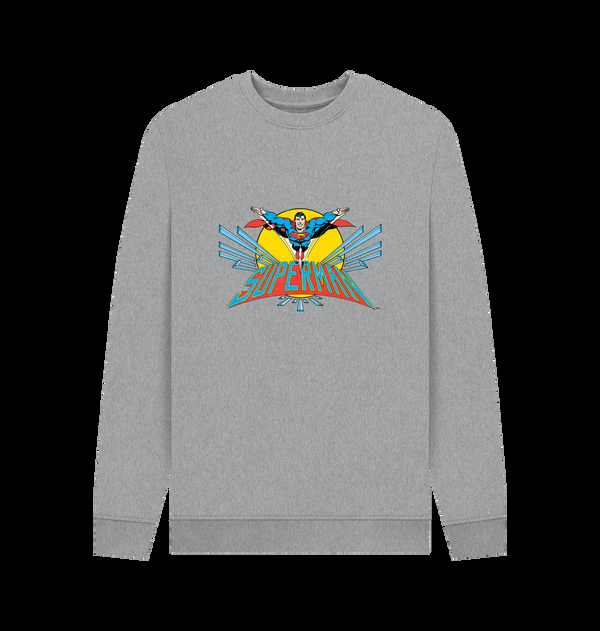 Parka London Superman Official Flying Graphic Grey Sweatshirt