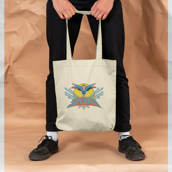 parka london Superman Official Flying Graphic Natural Tote Bag