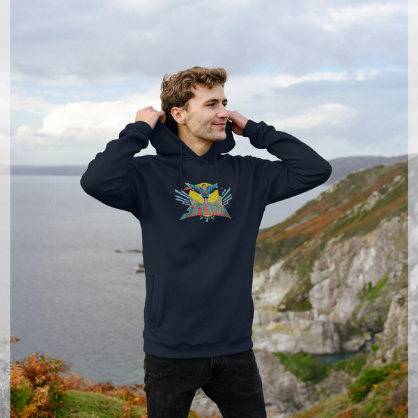 parka london Superman Official Flying Graphic Navy Hoodie