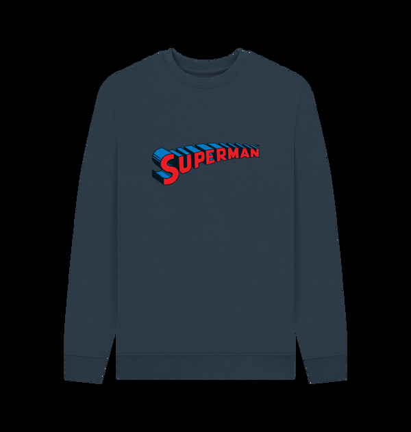 Parka London Superman Official Logo Graphic Navy Sweatshirt