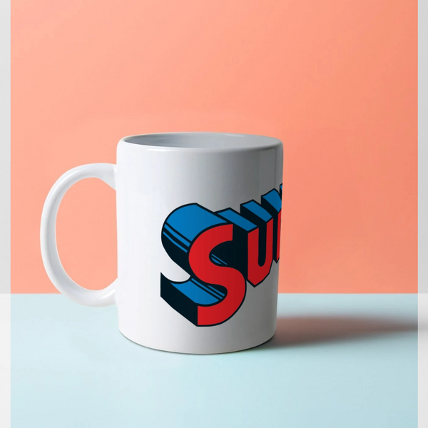 parka london Superman Official Logo Graphic White Mug