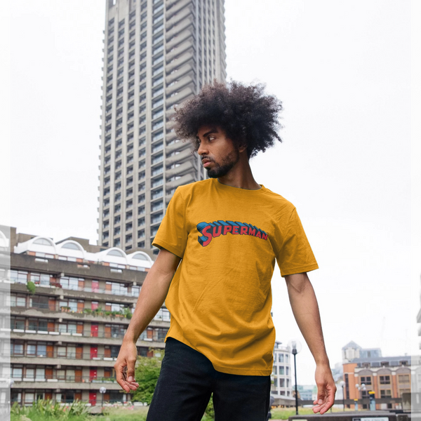 parka london Superman Official Logo Graphic Yellow T-Shirt
