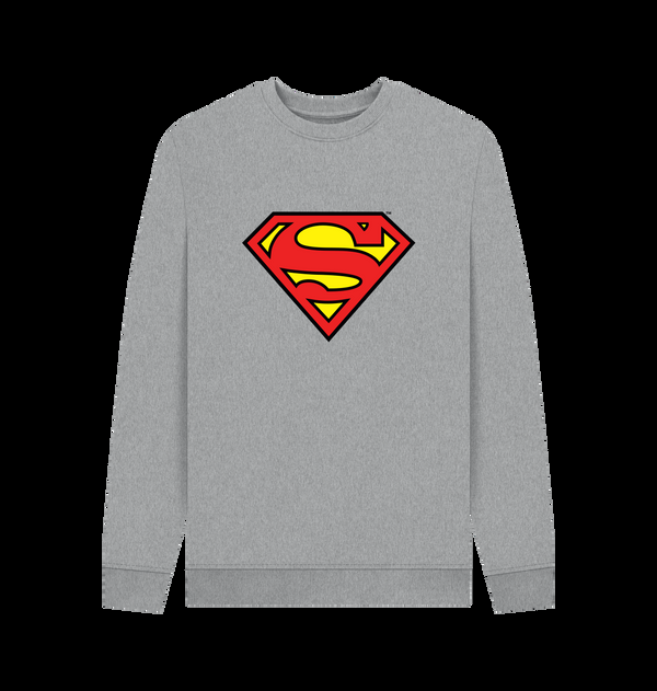 Parka London Superman Official Shield Graphic Grey Sweatshirt