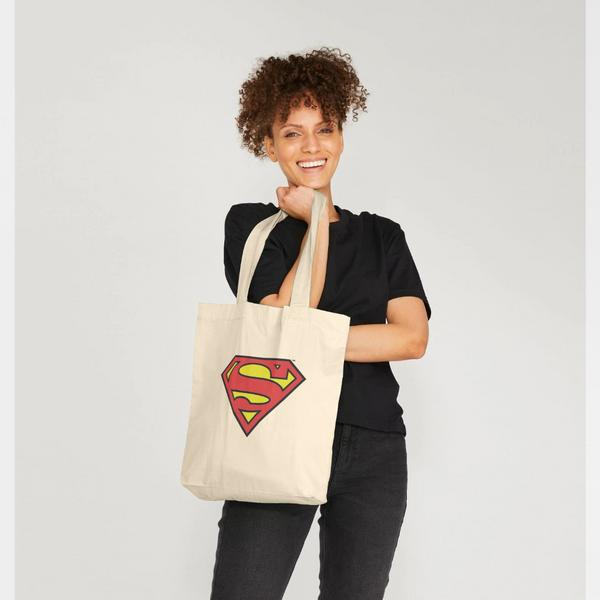 parka london Superman Official Shield Graphic Natural Tote Bag