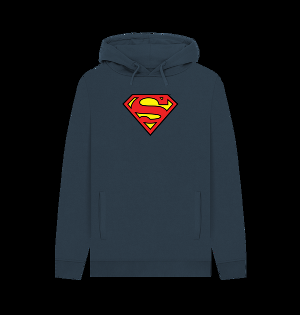 Parka London Superman Official Shield Graphic Navy Hoodie