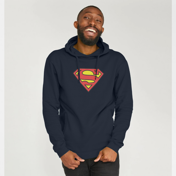 parka london Superman Official Shield Graphic Navy Hoodie