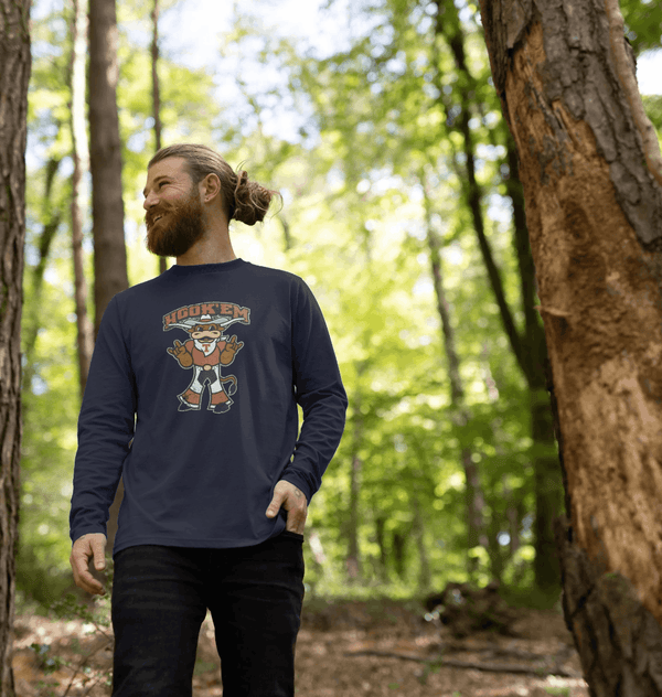 parka london Texas University Navy Longsleeve T-Shirt