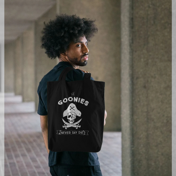 parka london The Goonies 'Never Say Die' Pirate Black Tote Bag