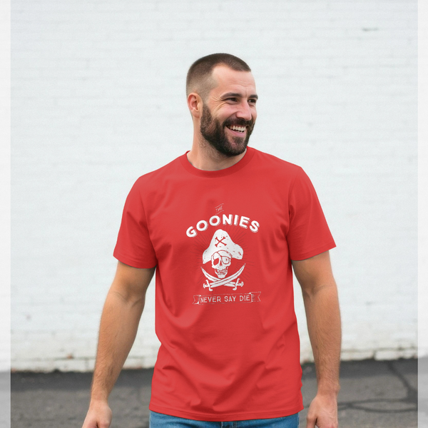 parka london The Goonies 'Never Say Die' Pirate Red T-Shirt