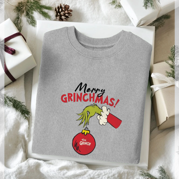 parka london The Grinch Christmas Bauble Grey Sweatshirt