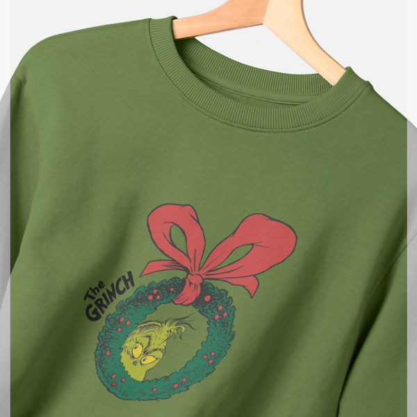 parka london The Grinch Christmas Wreath Green Sweatshirt