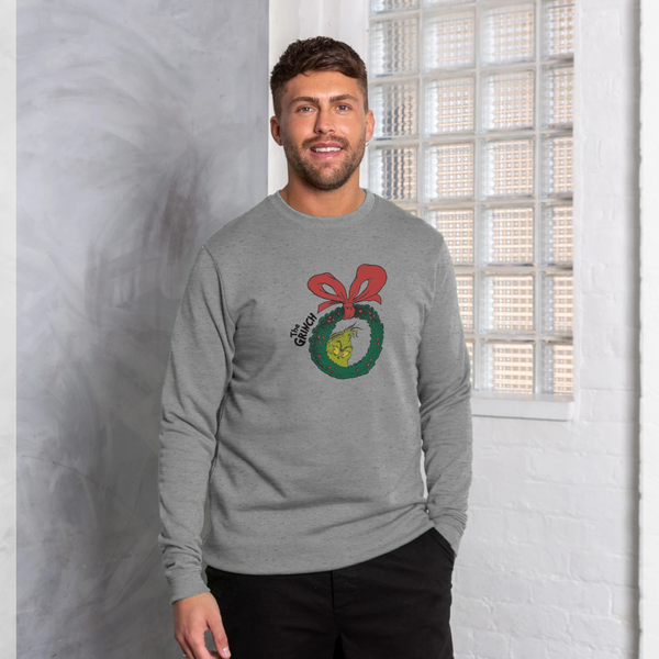 parka london The Grinch Christmas Wreath Grey Sweatshirt