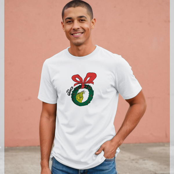 parka london The Grinch Christmas Wreath White T-Shirt